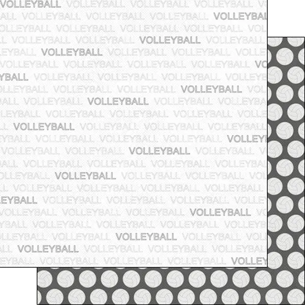 Scrapbook Customs 12x12 Paper - Volleyball Addict 1