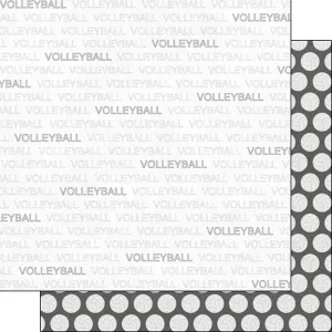 Scrapbook Customs 12x12 Paper - Volleyball Addict 1