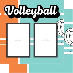 Scrapbook Customs 12x12 Paper - Volleyball Quick Page 2