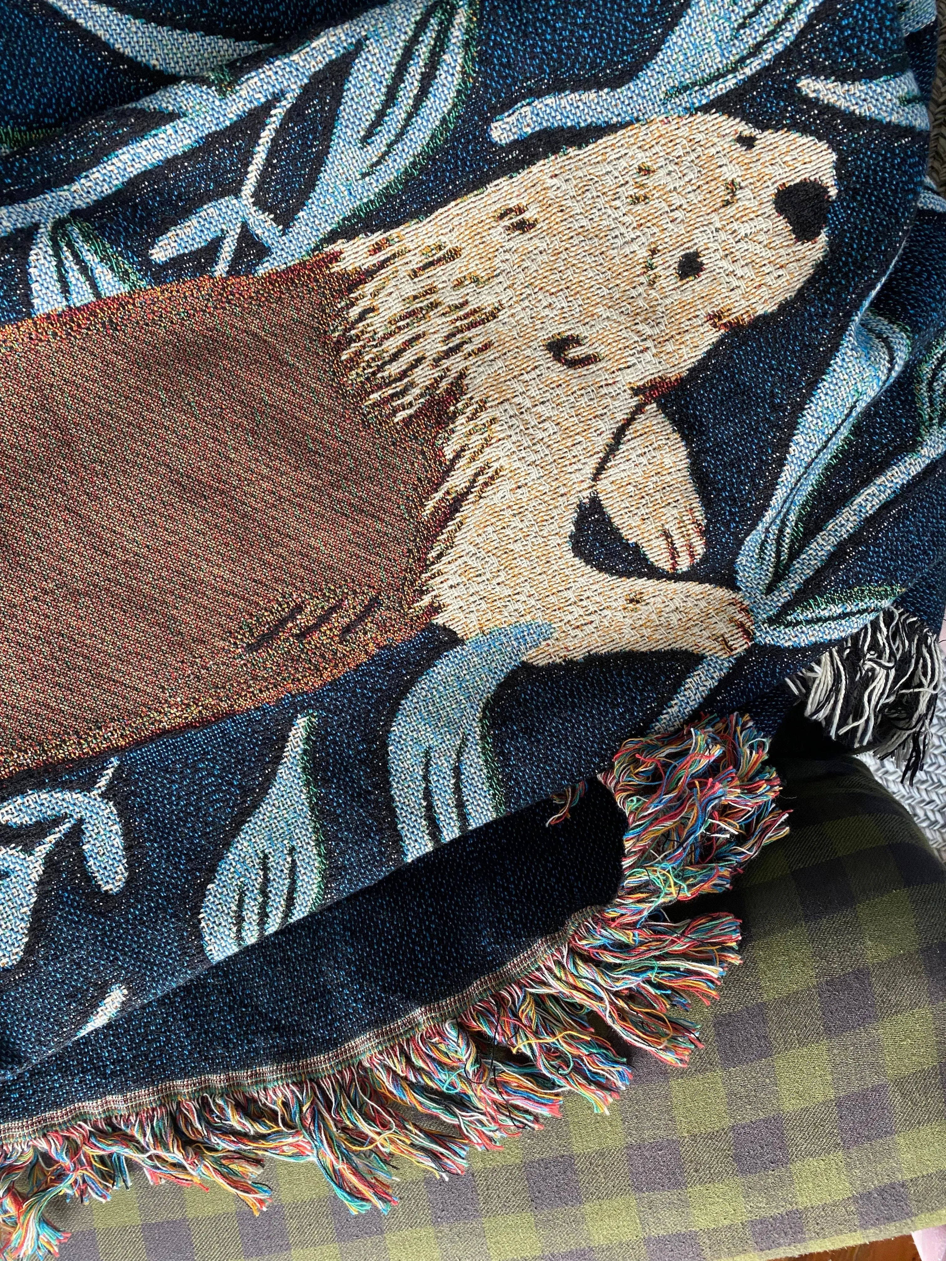 Sea Otters Woven Tapestry Blanket