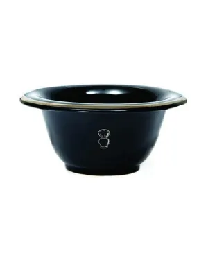 Shaving Bowl | Black with Chrome Rim | Pure Badger