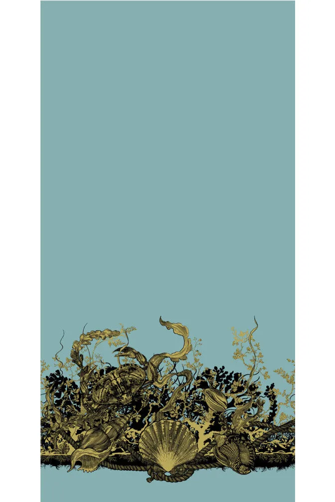 shell and crab velvet fabric