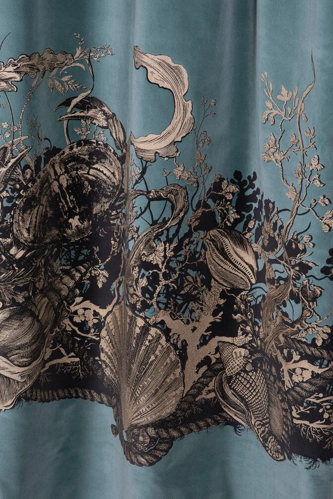 shell and crab velvet fabric