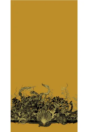 shell and crab velvet fabric