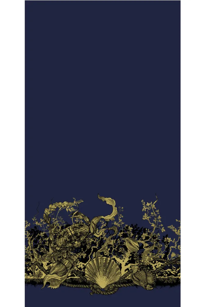 shell and crab velvet fabric