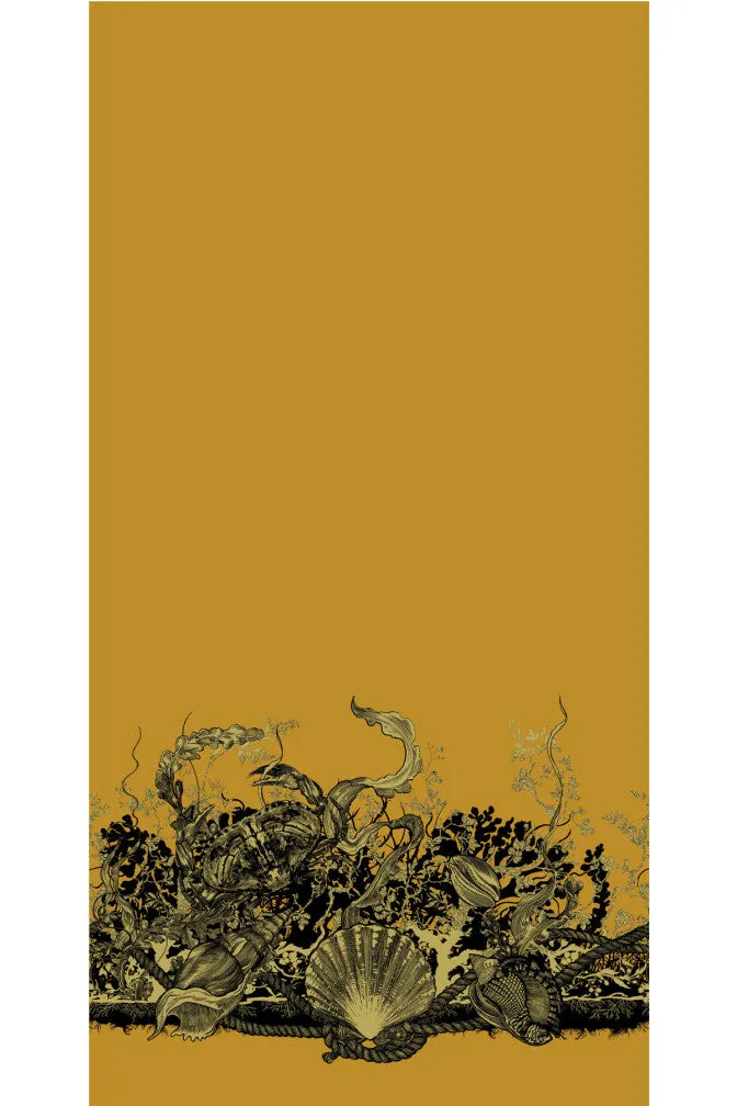 shell and crab velvet fabric