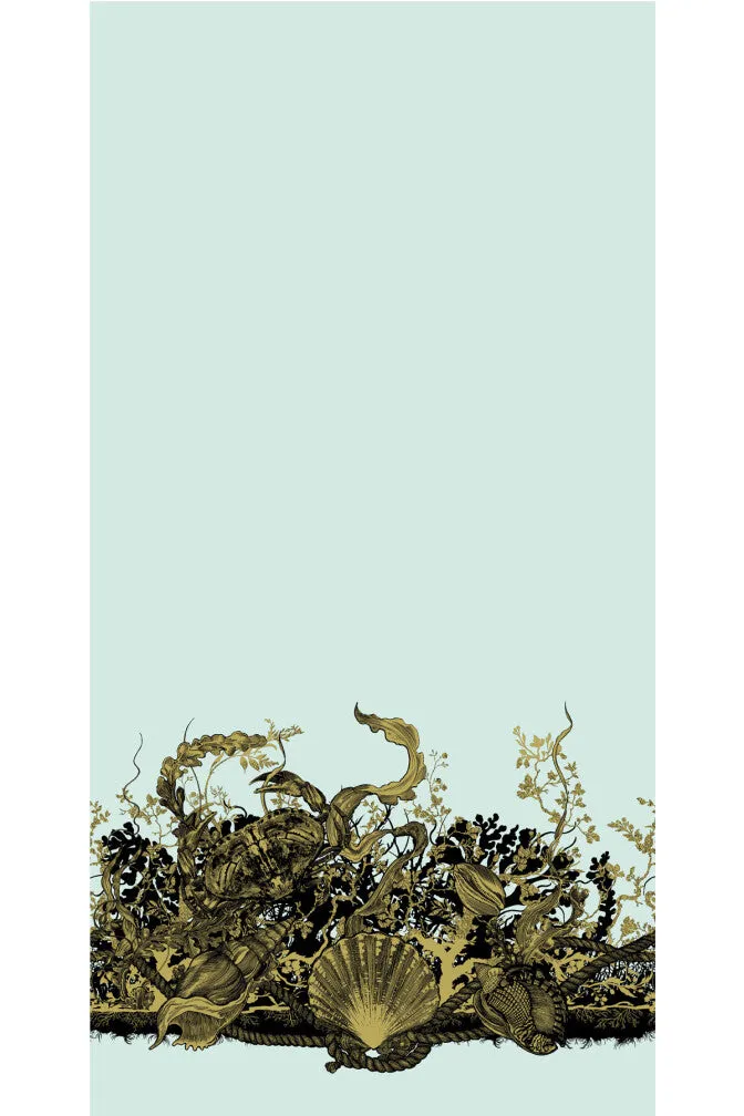 shell and crab velvet fabric