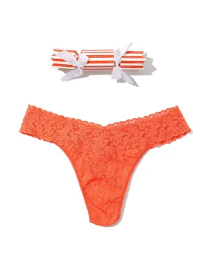 Signature Lace Original Rise Thong Holiday Cracker Orange Sparkle Sale