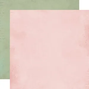 Simple Stories - Simple Vintage Love Story - 12x12 Single Sheet - Rose / Sage