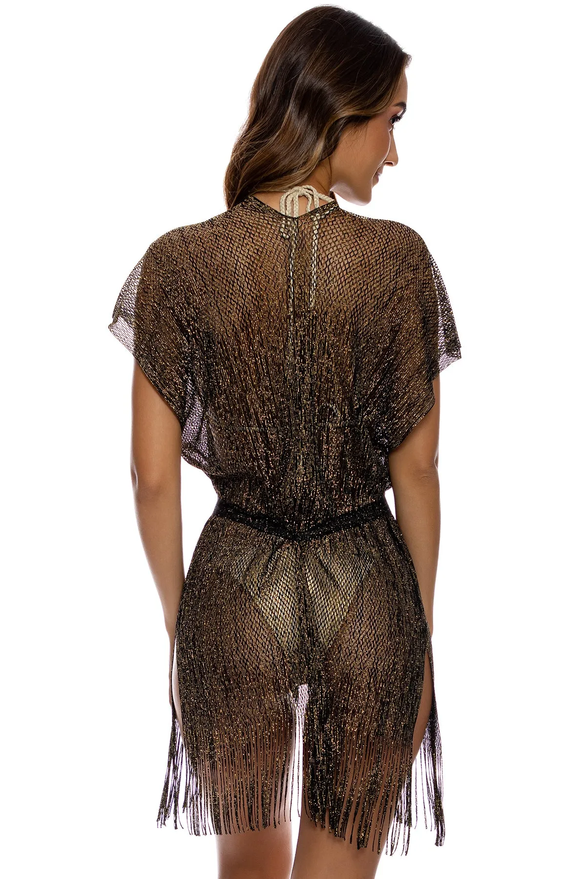 SIREN DREAM - Short Caftan • Black Gold