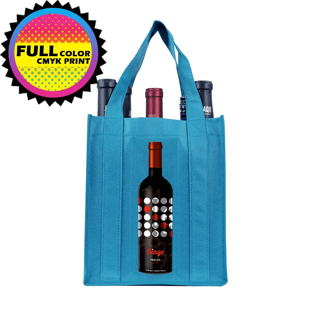 Six bottle Wine Tote, Reinforced Handles *Fully Customizable*