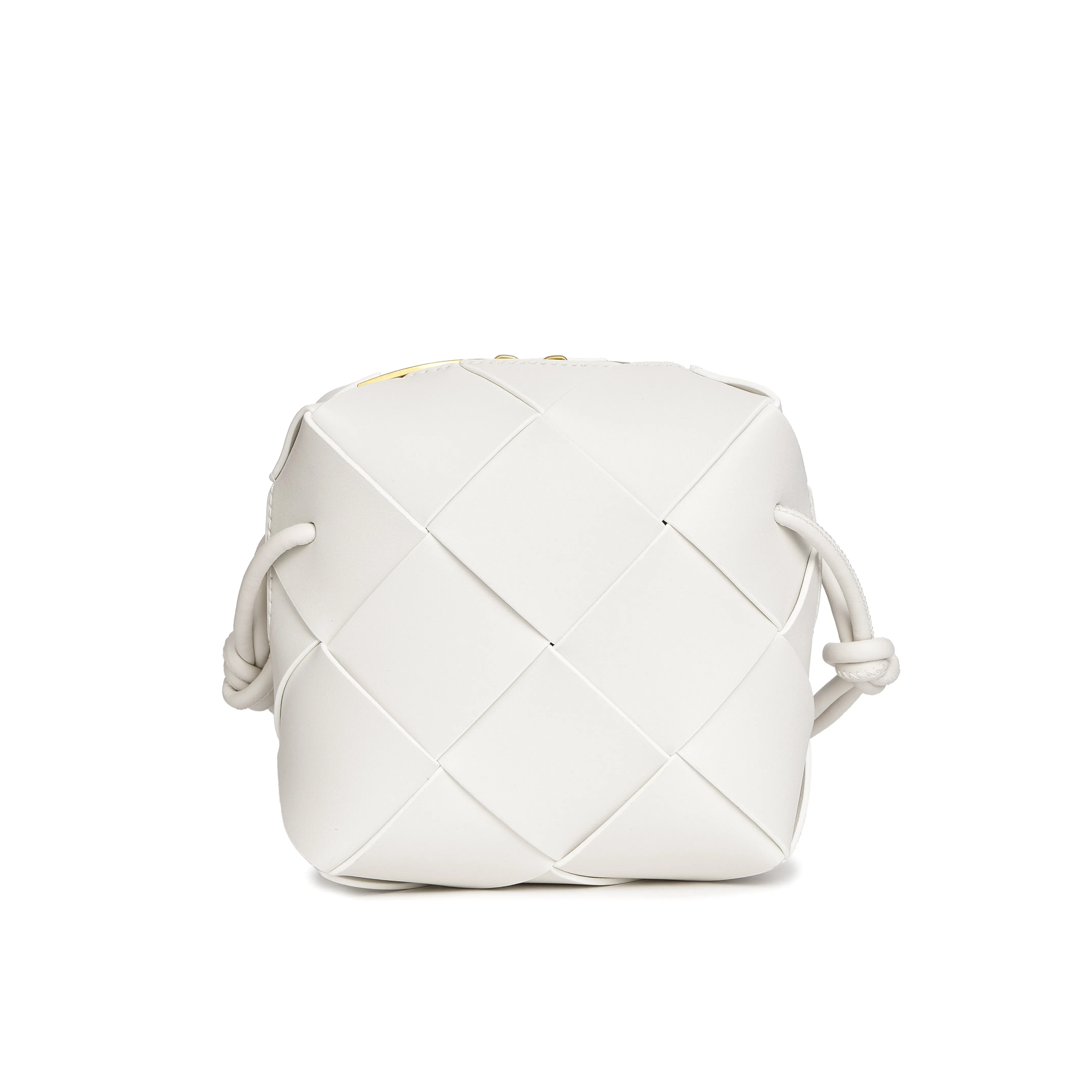 Smooth Woven Leather Crossbody Bag