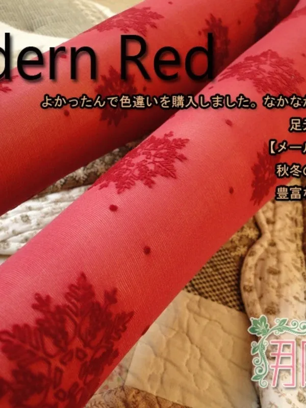 snowflake holiday tights