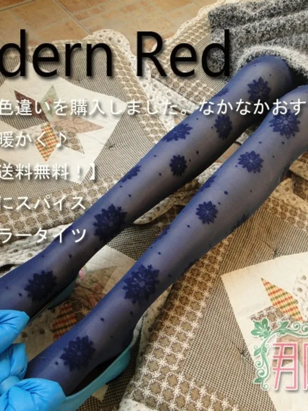 snowflake holiday tights