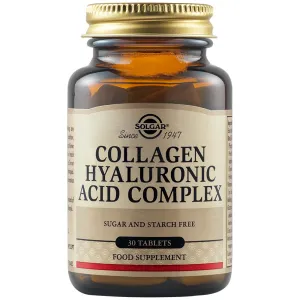 Solgar Collagen Hyaluronic Acid Complex, 30 Tablets - Hydrolyzed Collagen Type 2 - Helps with Fine Lines & Wrinkles - Boosts Skin Collagen & Elasticity - Non-GMO, Gluten & Dairy Free - 30 Servings
