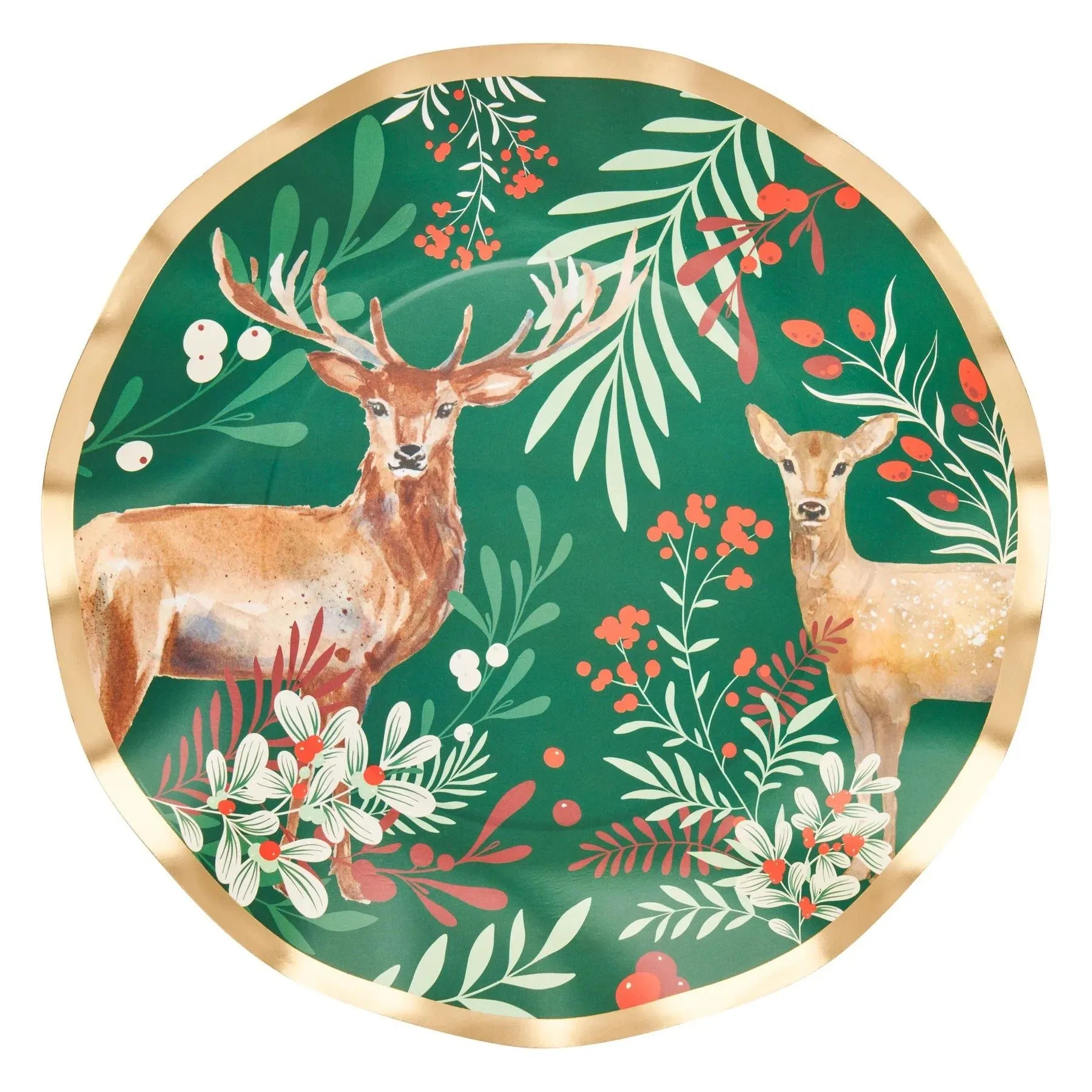 Sophistiplate Christmas Forest Wavy Salad Plates