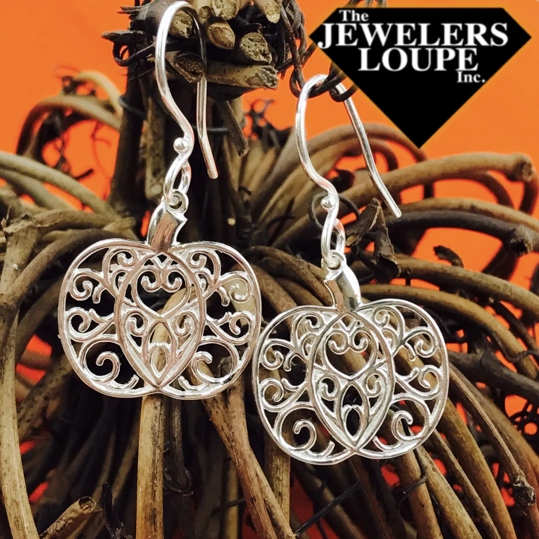 Southern Gates Sterling Silver Pumpkin Earrings (90703)