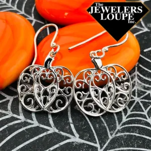 Southern Gates Sterling Silver Pumpkin Earrings (90703)
