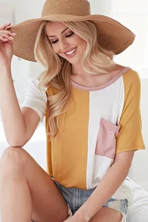 Split Personality Top: Mustard Mix