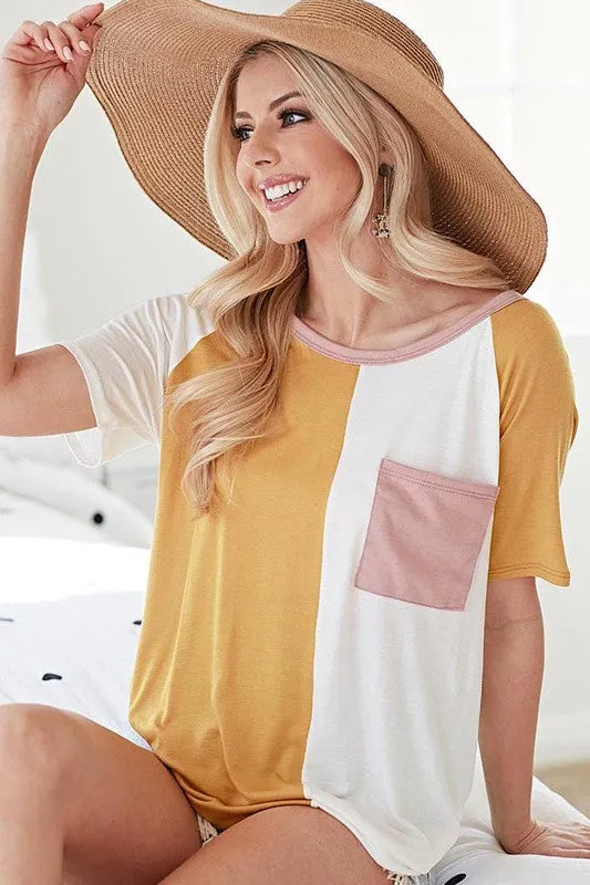 Split Personality Top: Mustard Mix
