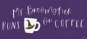 Spooky Season My Broomstick Runs on Coffee Sassafras Switch Mat