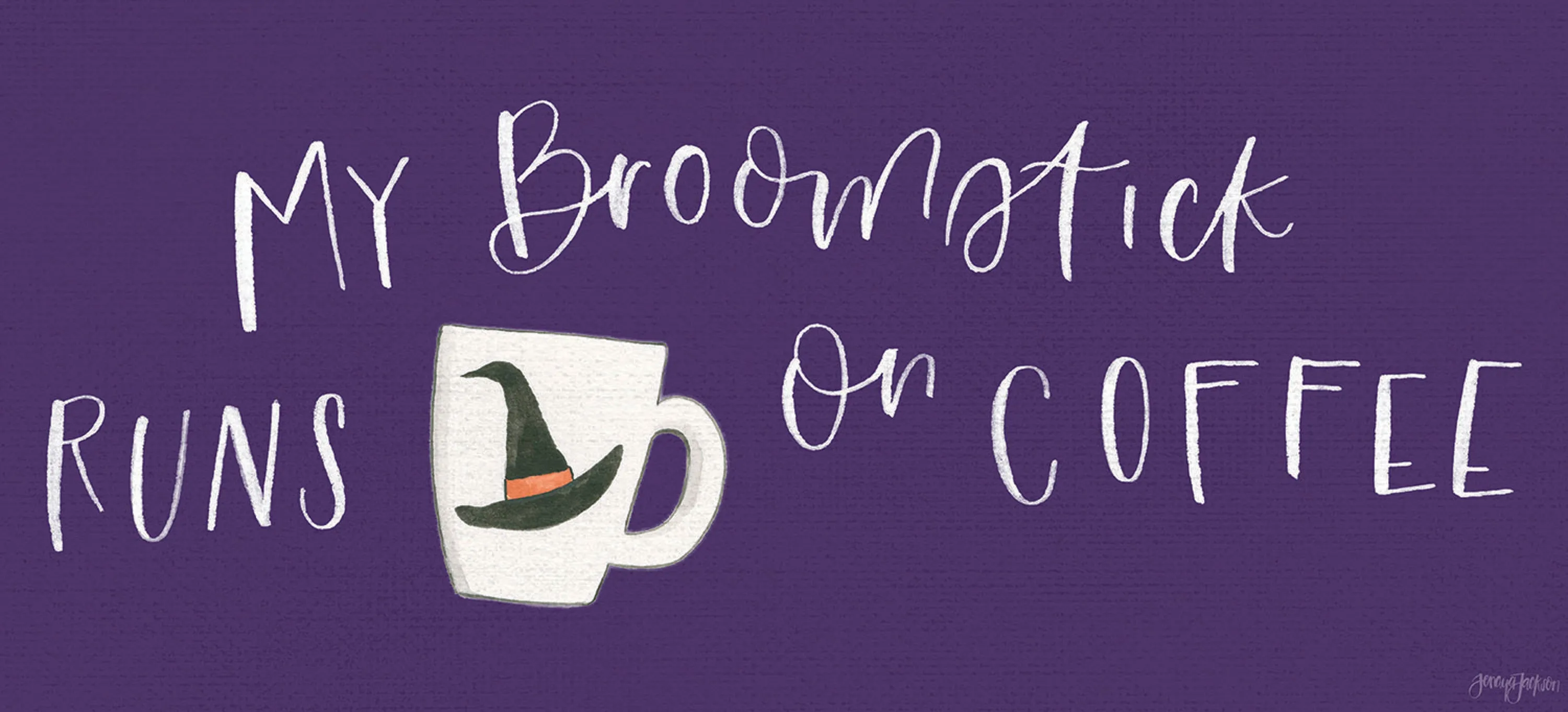 Spooky Season My Broomstick Runs on Coffee Sassafras Switch Mat