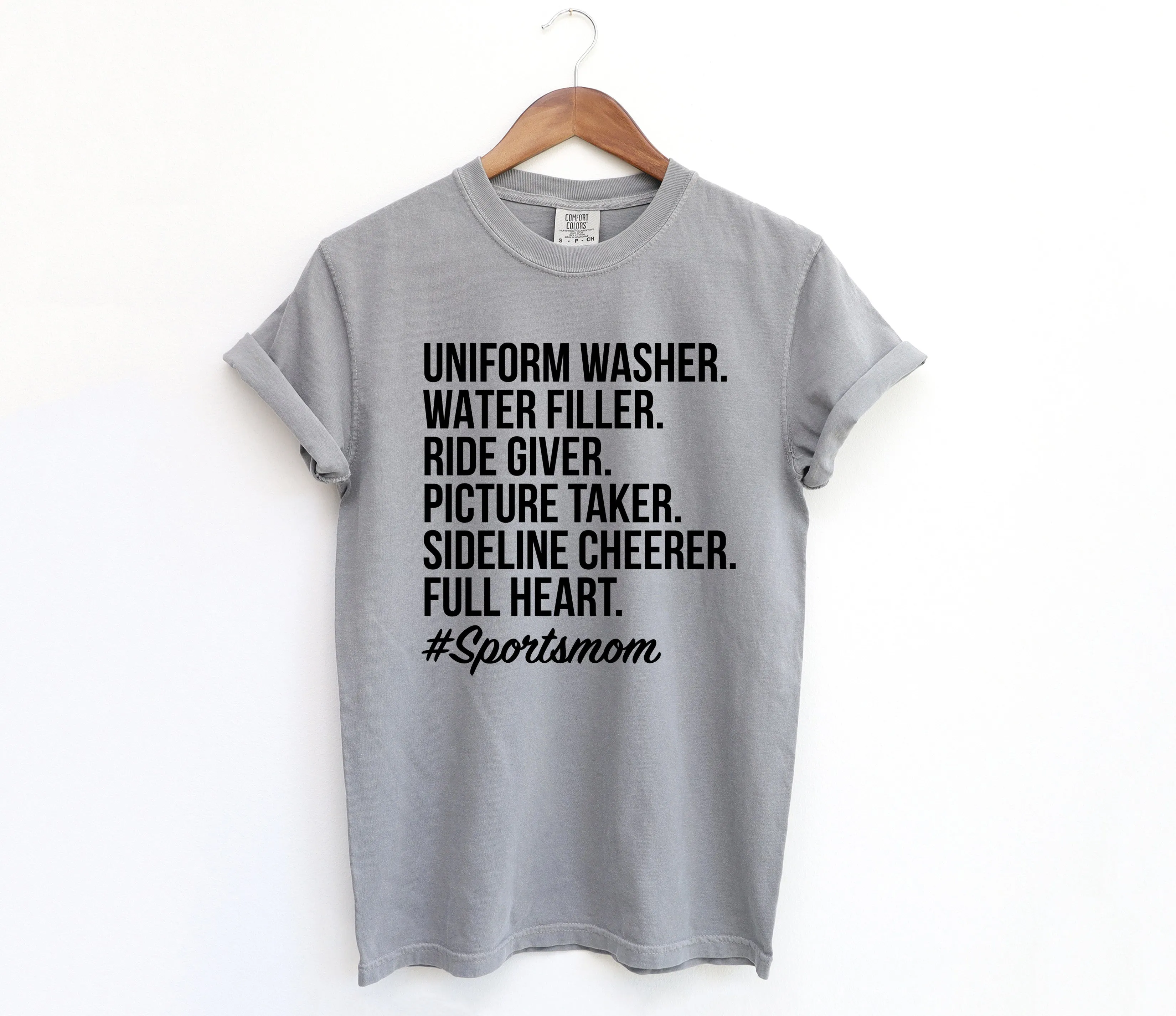 Sportsmom - Comfort Colors Adult Tee | Black ink