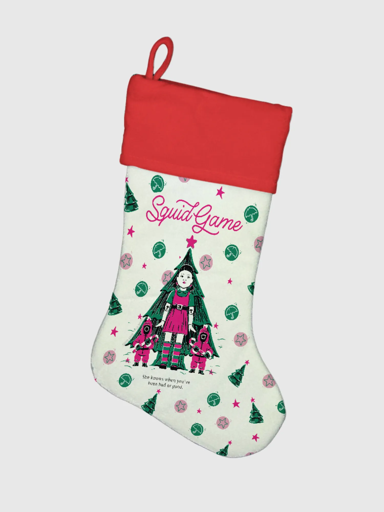 Squid Game Young-Hee Bad or Good Holiday Stocking