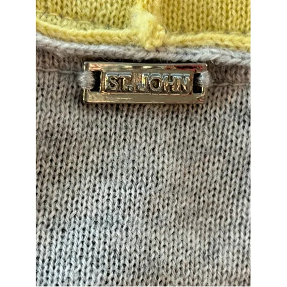 St John Cardigan Small 100% fine wool Open Front Waterfall Draped Sweater Women