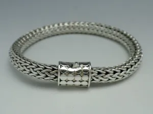 Sterling Bali Artisan Rope Bracelet