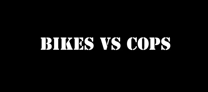 STICKER - VINYL BIKES VS COPS