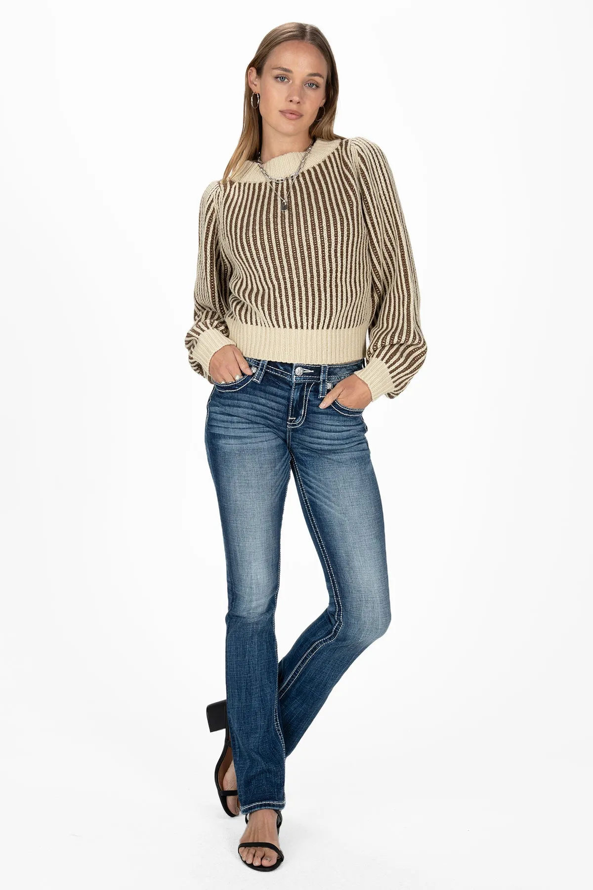 Striped Cropped Sweater