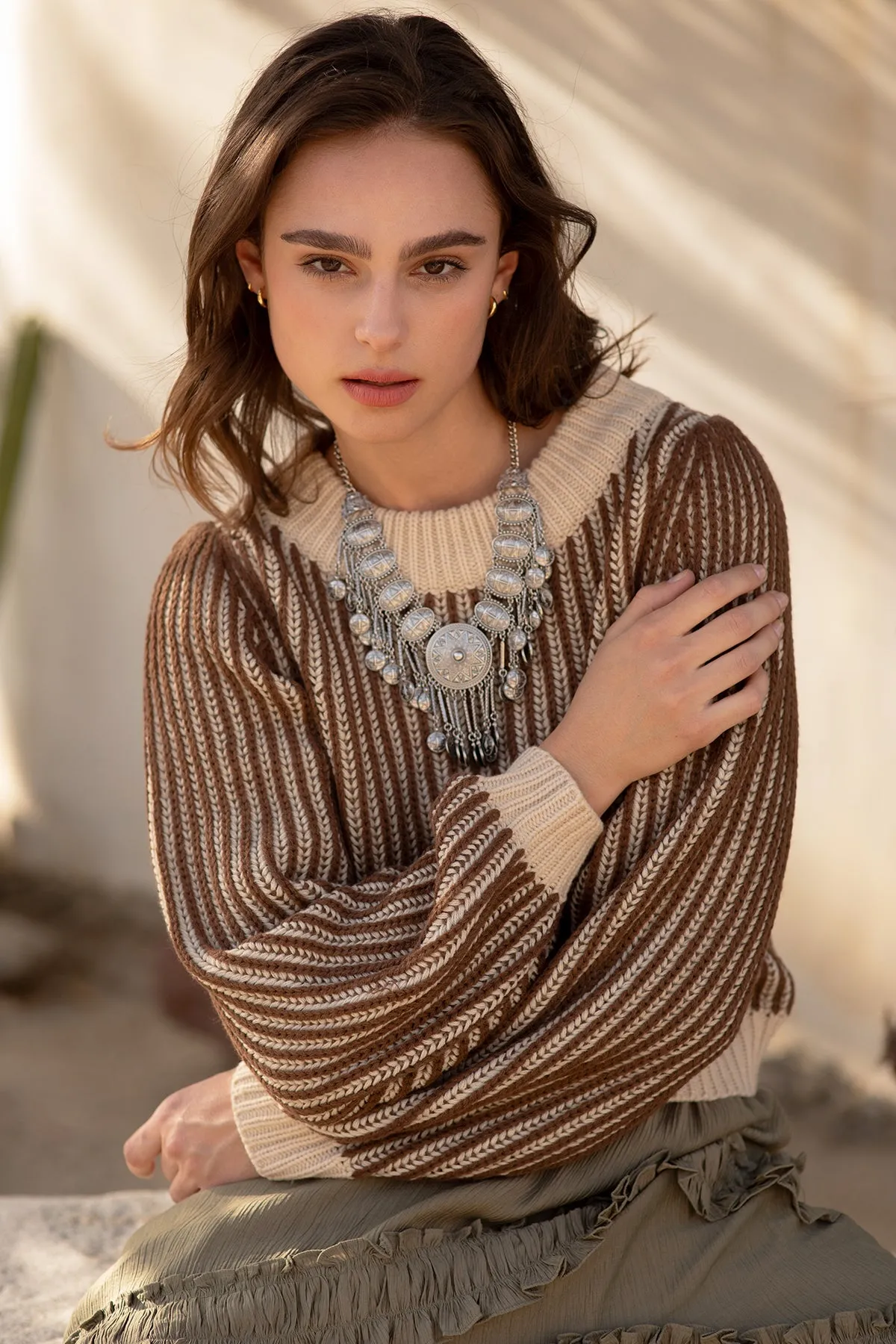 Striped Cropped Sweater