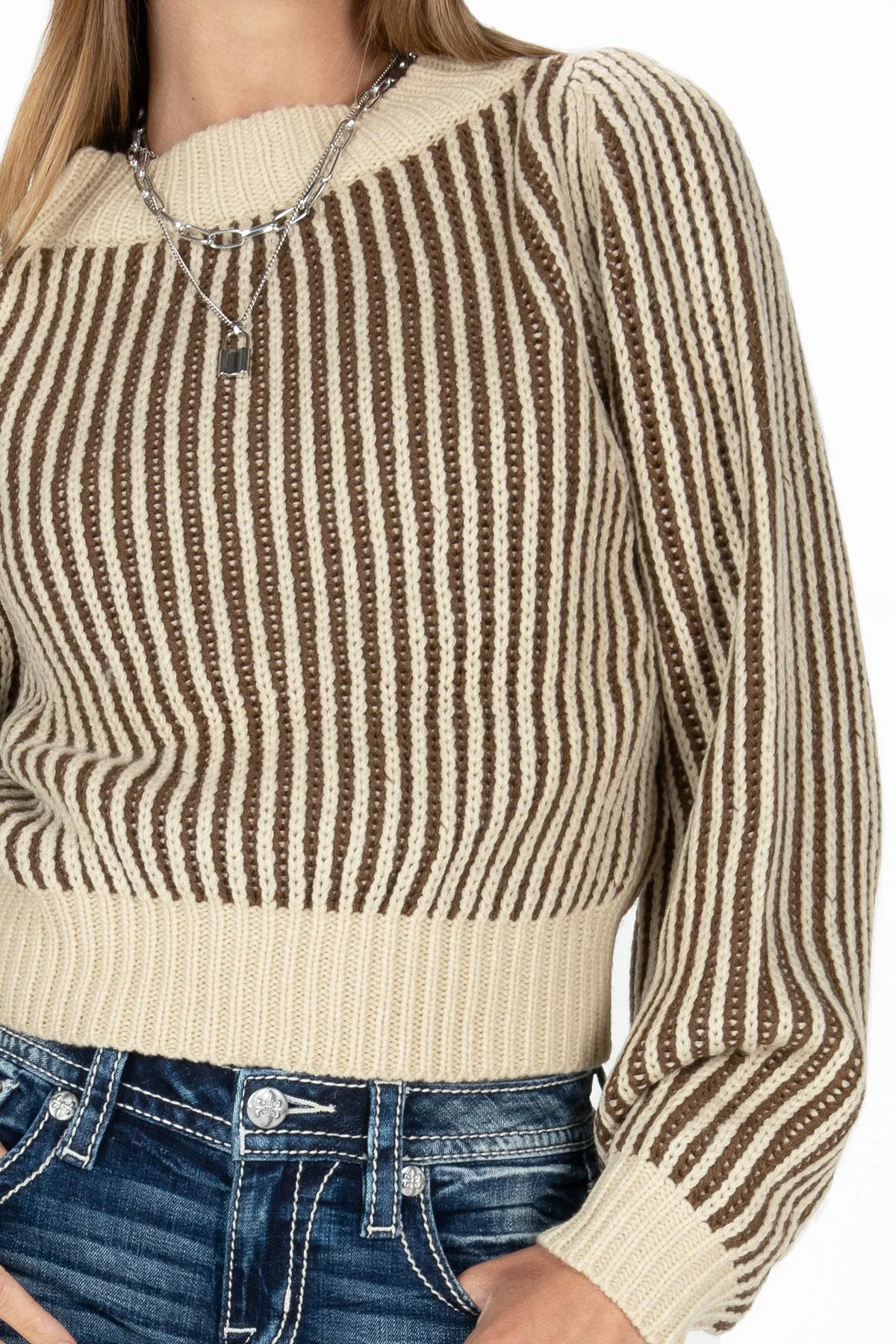 Striped Cropped Sweater