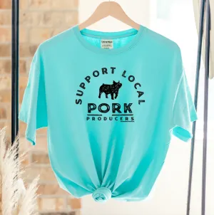 Support Local Pork Producers ComfortWash/ComfortColor T-Shirt (S-4XL) - Multiple Colors!