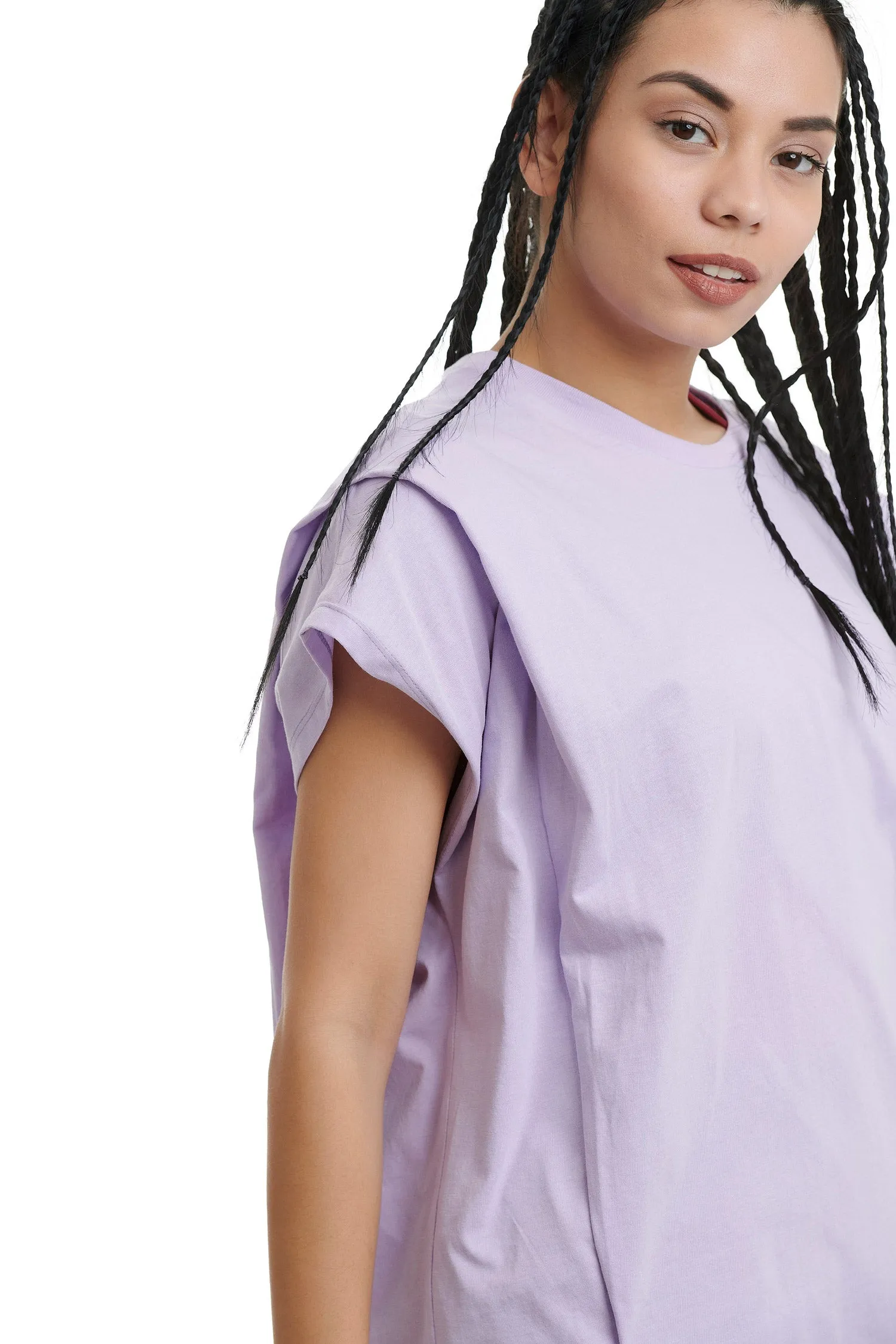 T-shirt με πιέτες | Λιλά