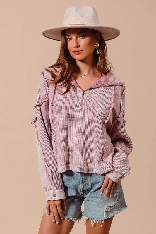 Taylor Raw Edge Hoodie