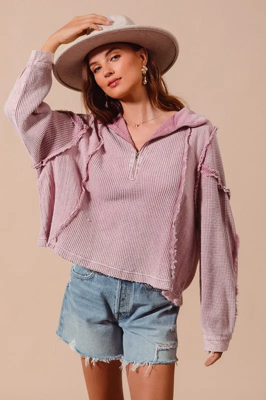 Taylor Raw Edge Hoodie