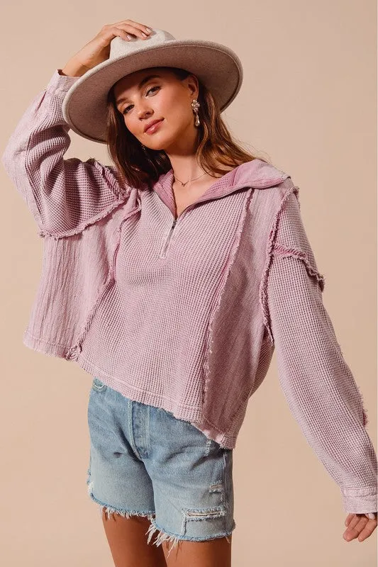 Taylor Raw Edge Hoodie