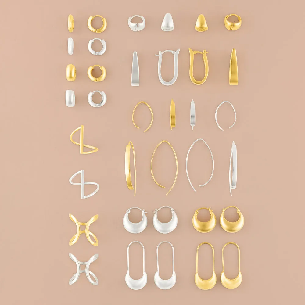 Teardrop Clicker Huggies - Gold