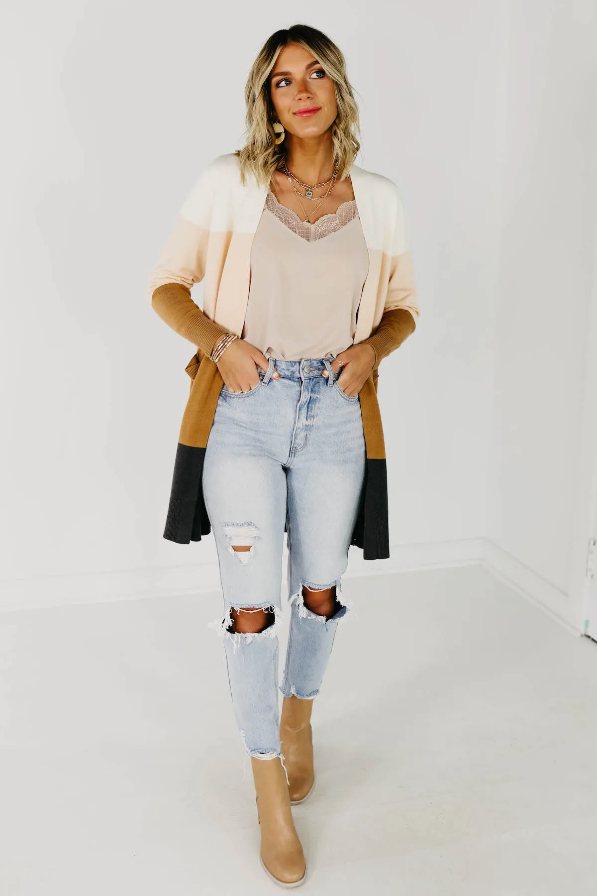 The Neapolitan Colorblock Cardigan - Multi