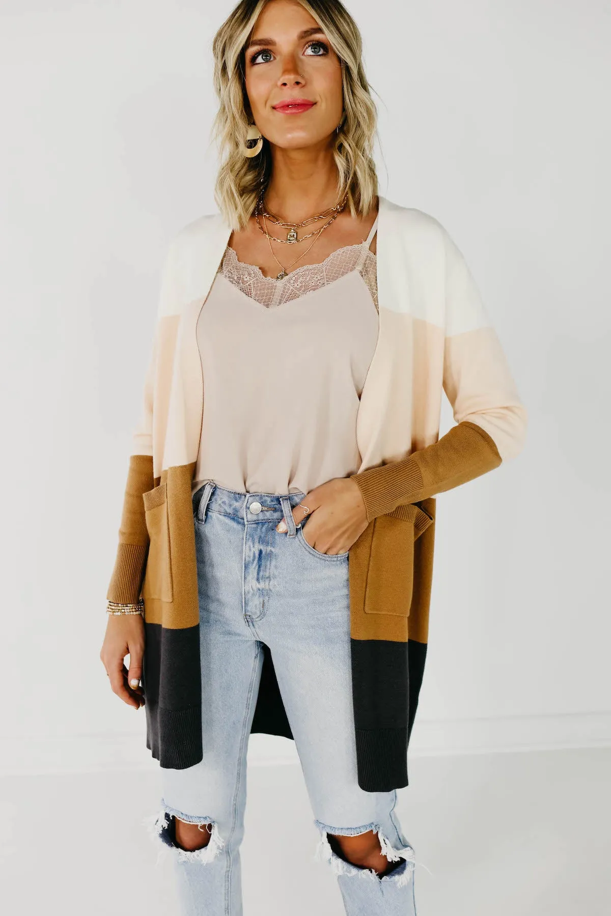 The Neapolitan Colorblock Cardigan - Multi