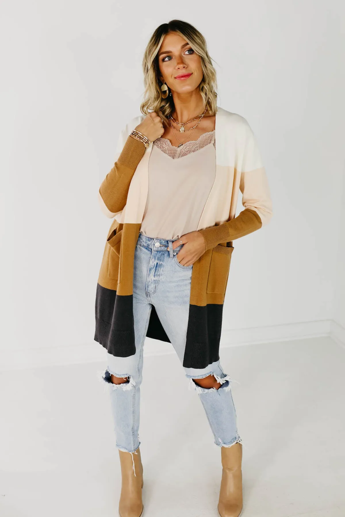 The Neapolitan Colorblock Cardigan - Multi