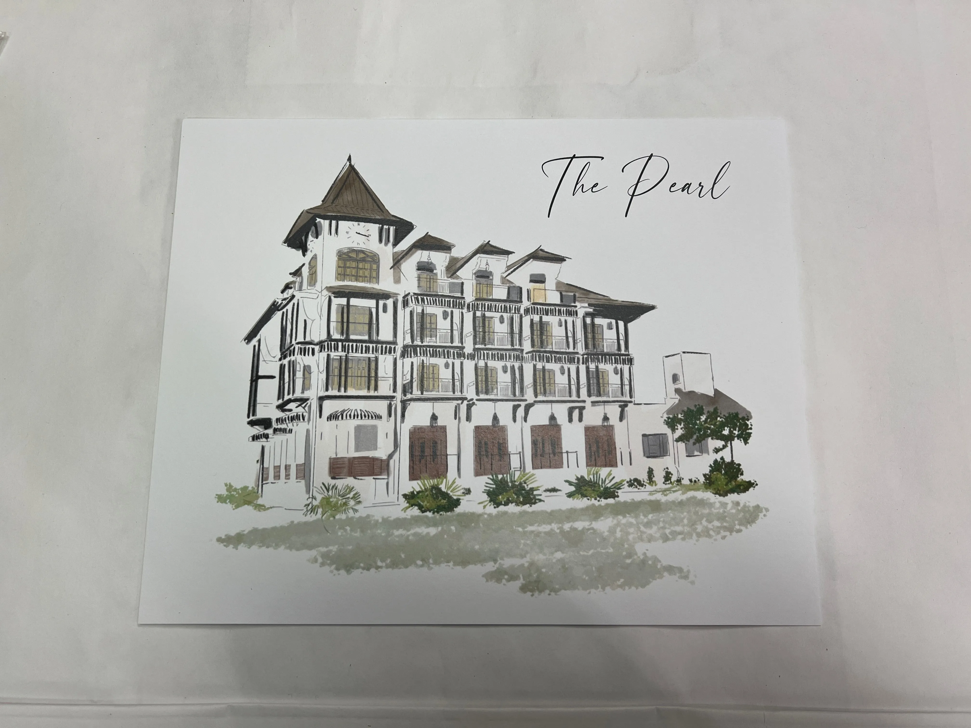 THE PEARL, FL (with words) - Art Print