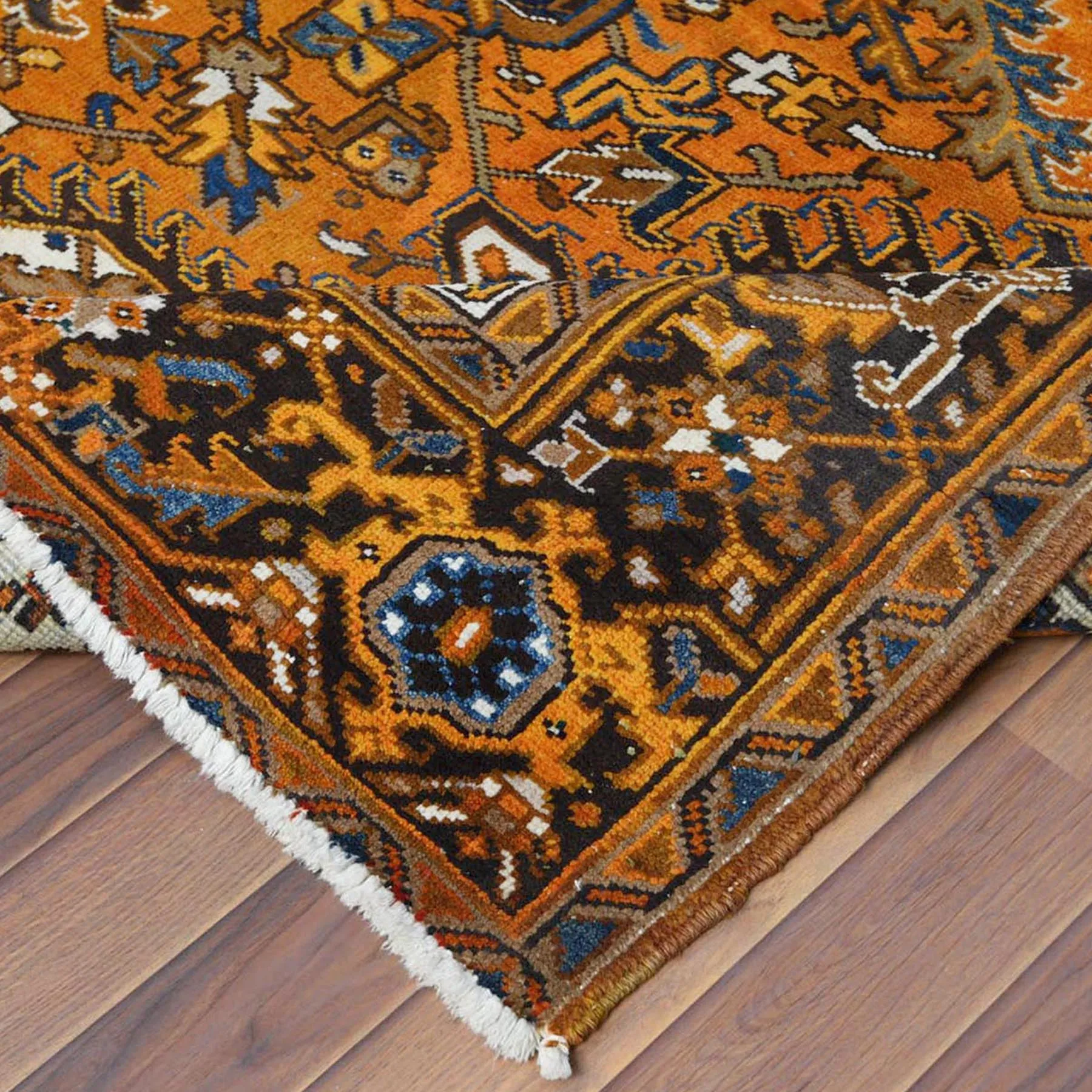 Traditional Hand-Knotted Heriz Handmade Wool Rug (Size 8.0 X 10.6) Cwral-8490