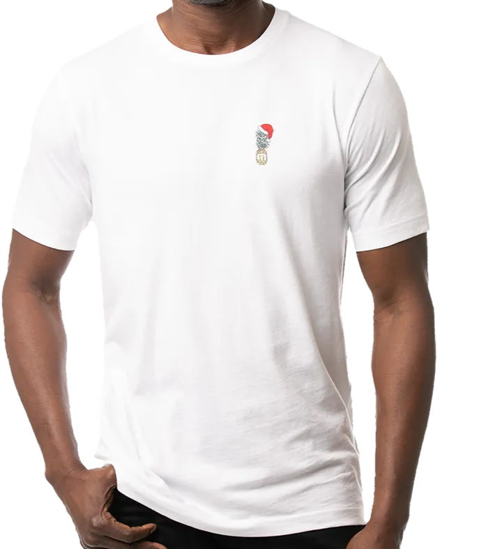 TRAVIS MATHEW MENS 'WRAP IT UP' HOLIDAY T-SHIRT - WHITE