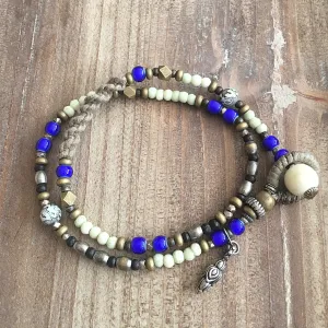Tribal Woven Detail Wrap Bracelet