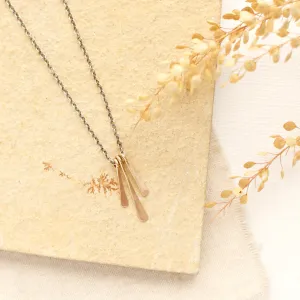 Trio Mixed Metal Bar Necklace
