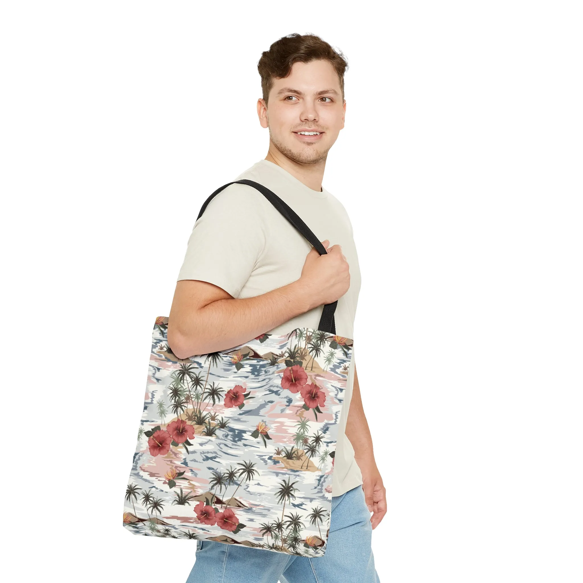 Tropical Print Tote Bag