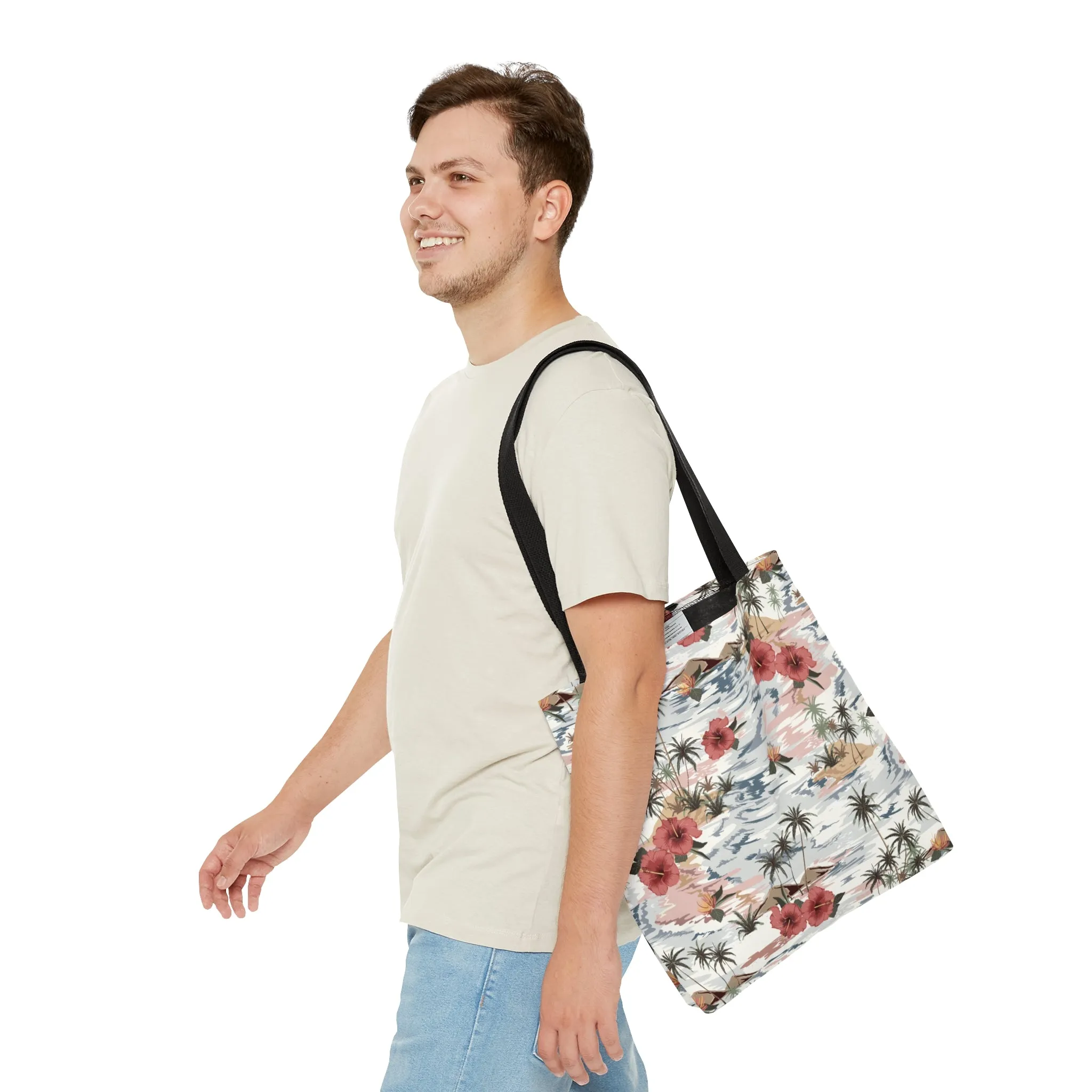 Tropical Print Tote Bag